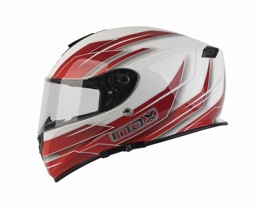 CASCO MAX V127 INTEGRAL C/ANT. DE SOL (PRO STREET WHITE-RED) XL